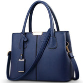 Chiliblaue Ledertasche